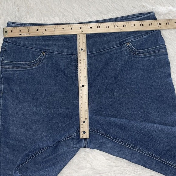 Westbound Cropped Jeans Plus Size 14 Capri Pull On Pants Denim Jeggings Blue - Picture 7 of 11